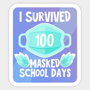 100 Masked School Days Sticker